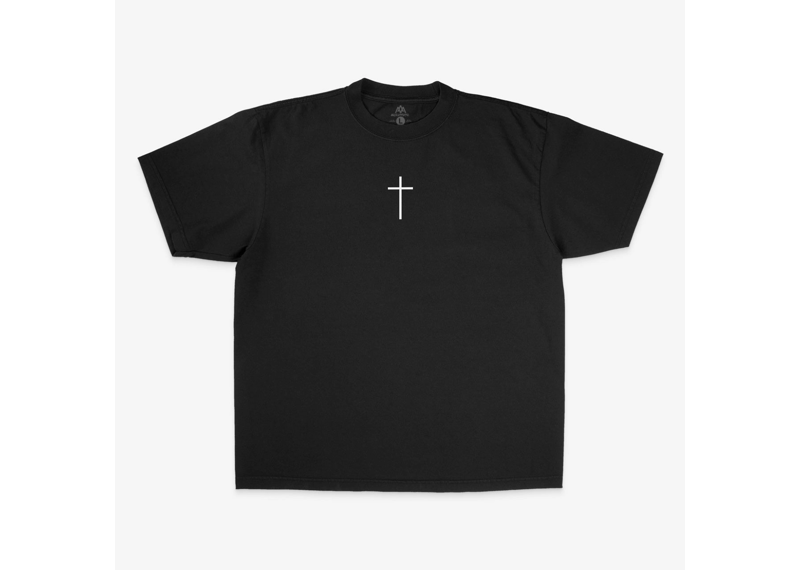 Jesus Saved My Life Puff Print - Black