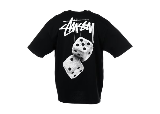 Stussy Fuzzy Dice Tee Black