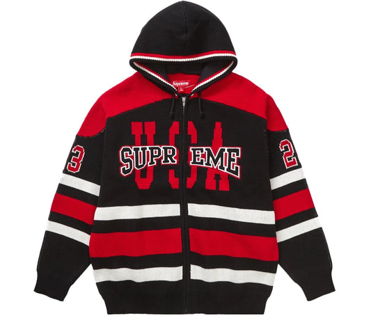 Supreme USA Zip Up Hooded Sweater Black