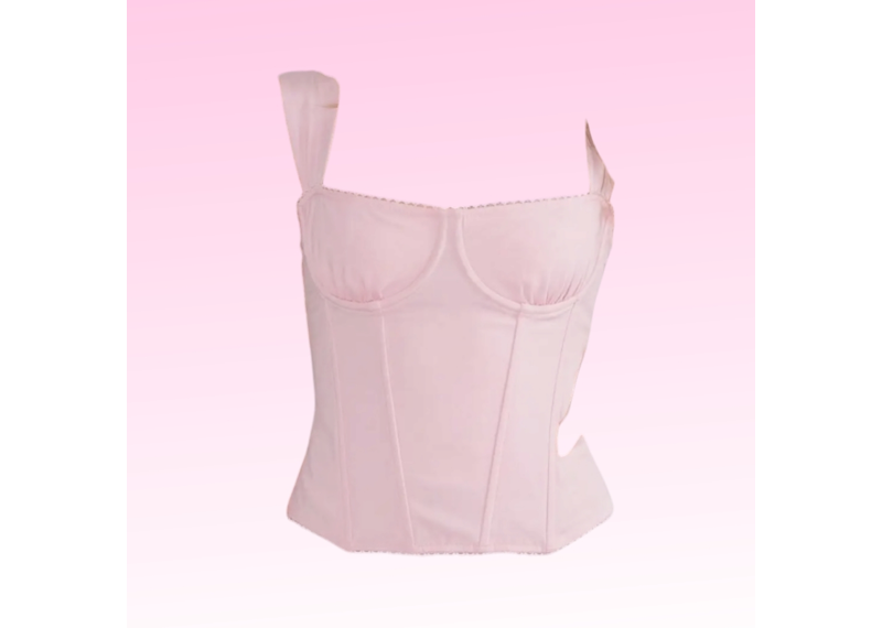 Ruffled Corset Top - Pink