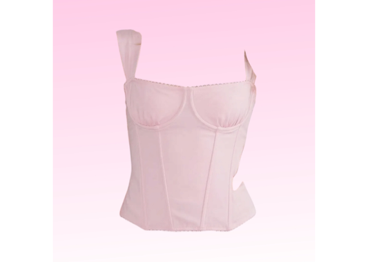 Ruffled Corset Top - Pink