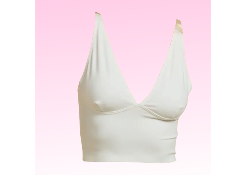 Soft Smoothing V-Neck Top - White