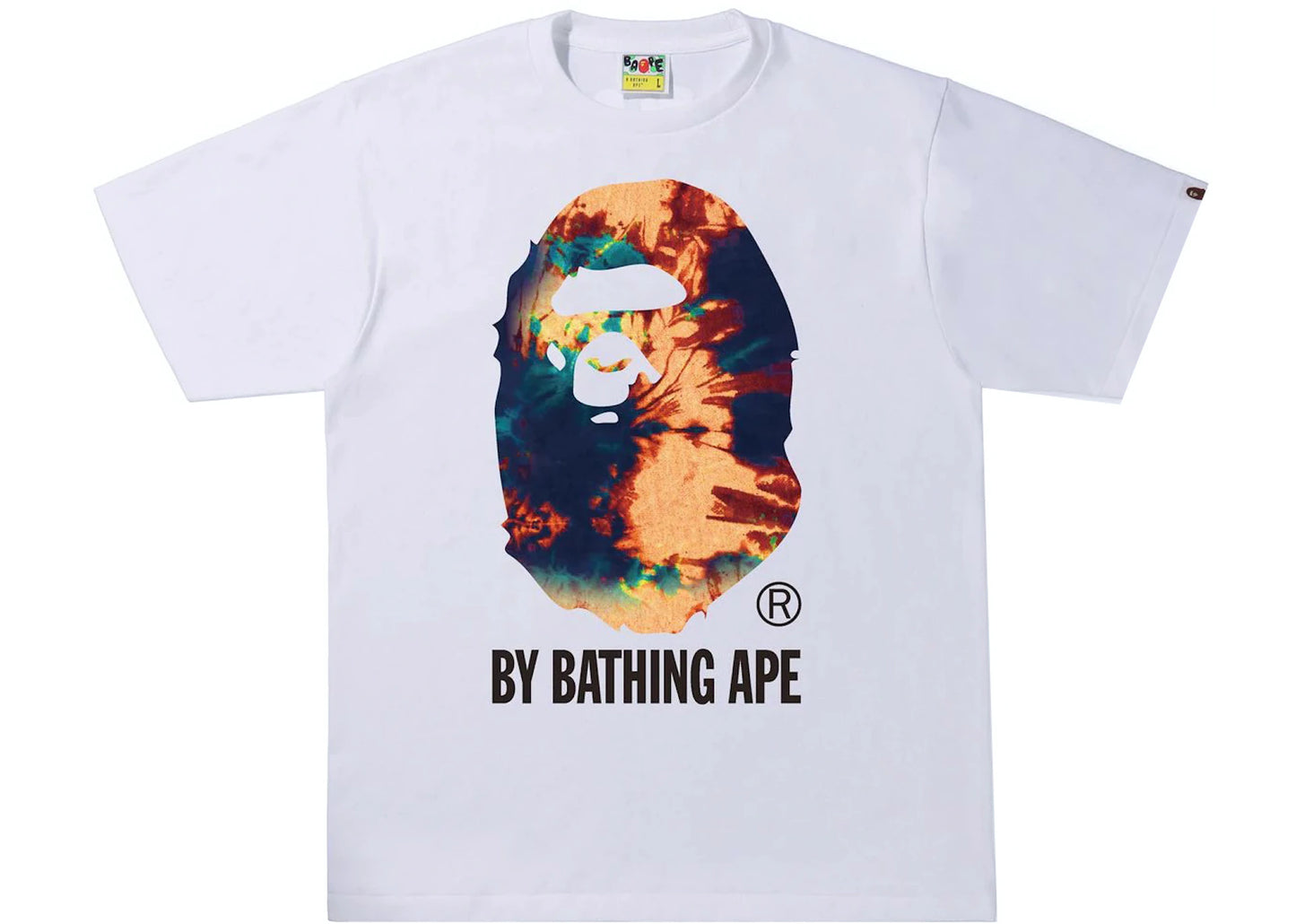 BAPE Tie Dye By Bathing Ape Tee White/Navy