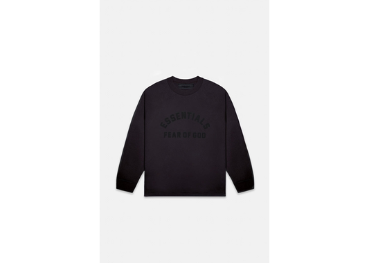 Fear of God Essentials Jet Black Long Sleeve T-Shirt
