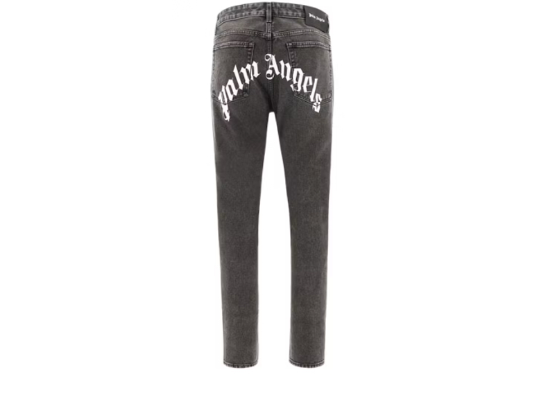 Palm Angels Logo Black Denim Jeans