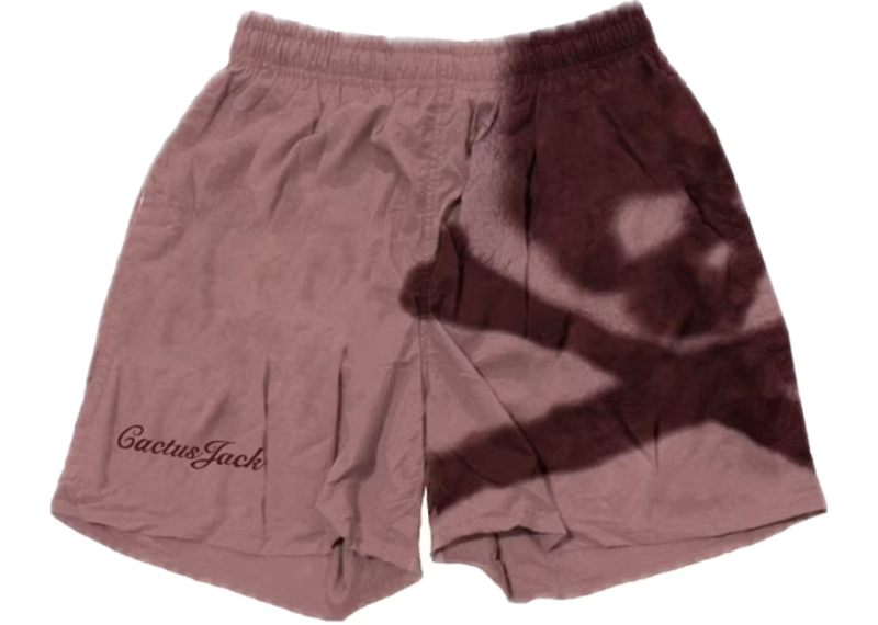  Travis Scott Mastermind Skull Shorts Washed Red