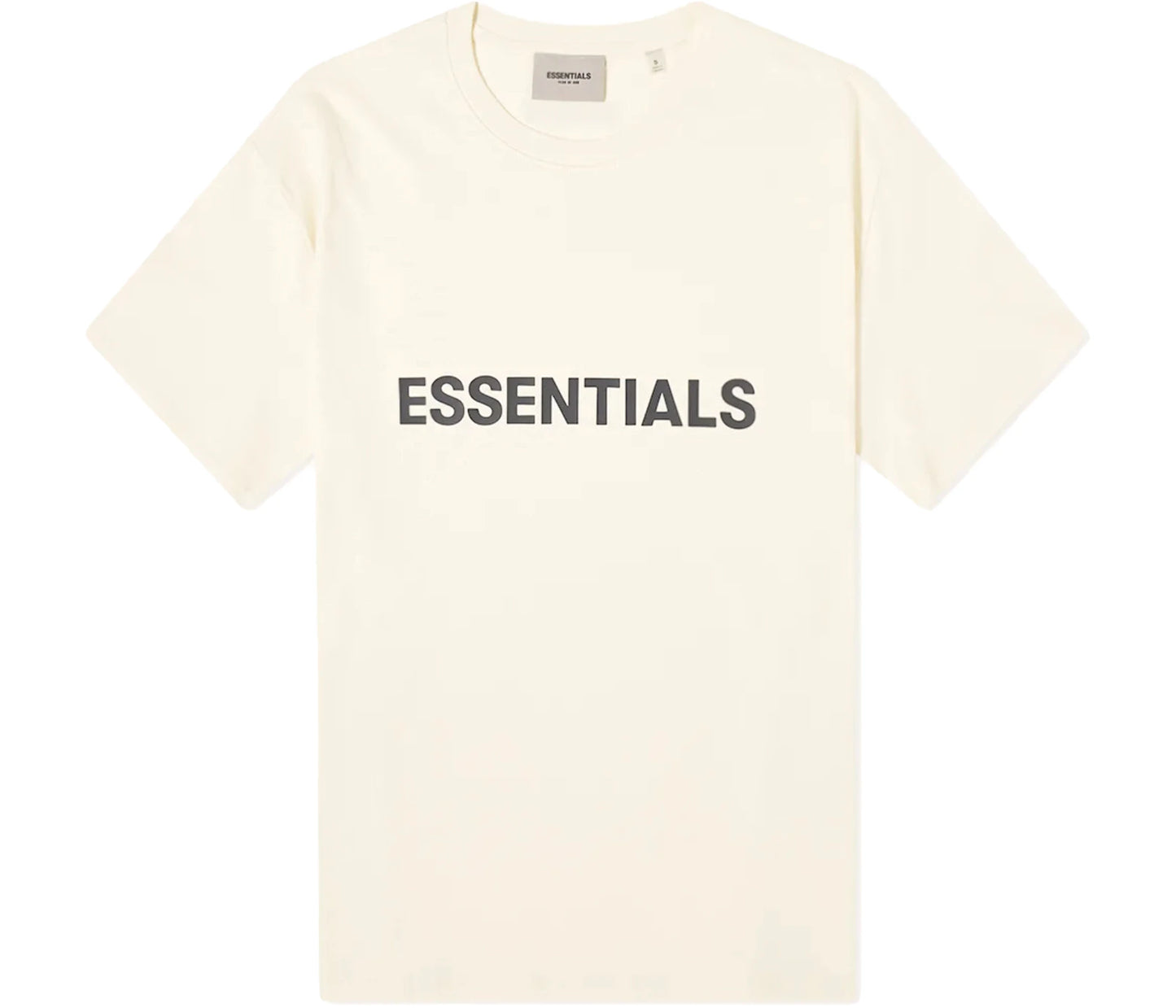 Fear of God Essentials Boxy T-Shirt Applique Logo Butter Cream