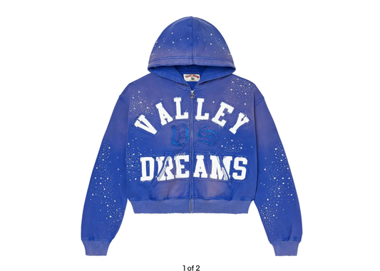 Vale Forever Classico Zip Up Hoodie Sapphire