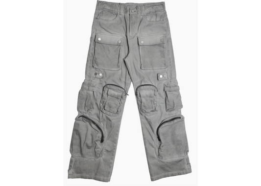 Utility Cargo Baggy Denim Pant Grey Stone