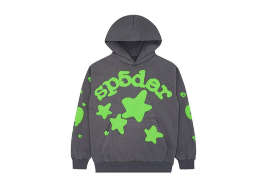 Sp5der Beluga Hoodie Slate Grey/ Green