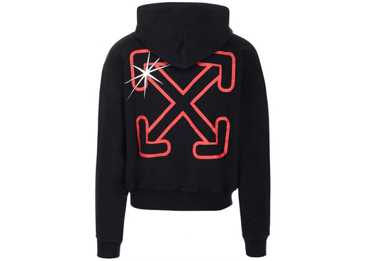 OFF-WHITE Starred Arrow Over Hoodie Black/Red