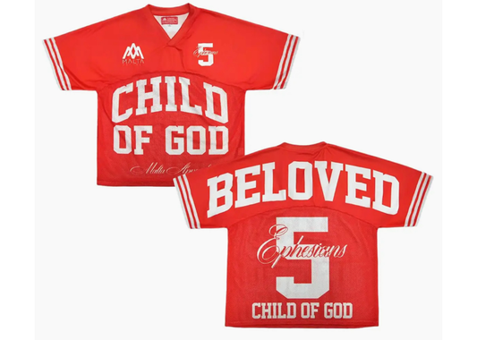 Beloved Child of God Jersey Red