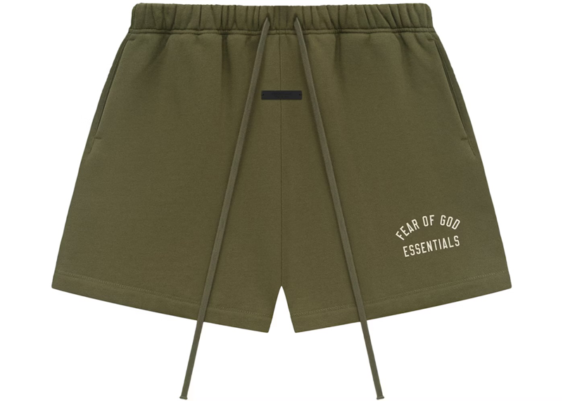 Essentials Fear of God soccer shorts Military