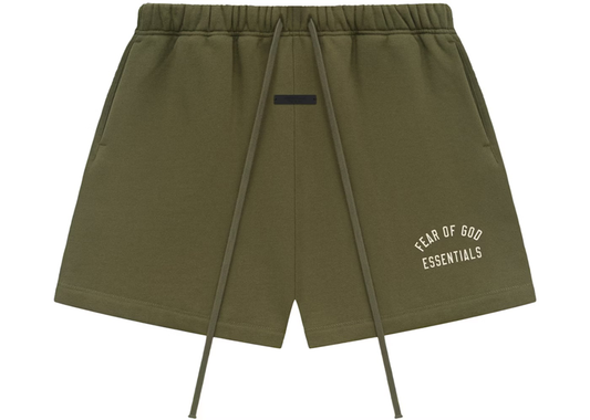 Essentials Fear of God soccer shorts Military