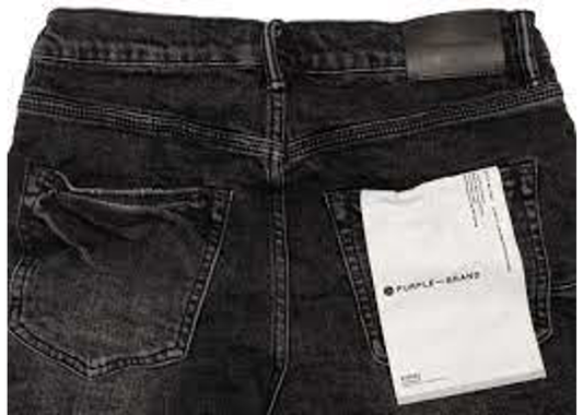 Purple Denim Black Jeans