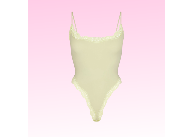 SKIMS Fits Everybody Lace Bodysuit- SAGE