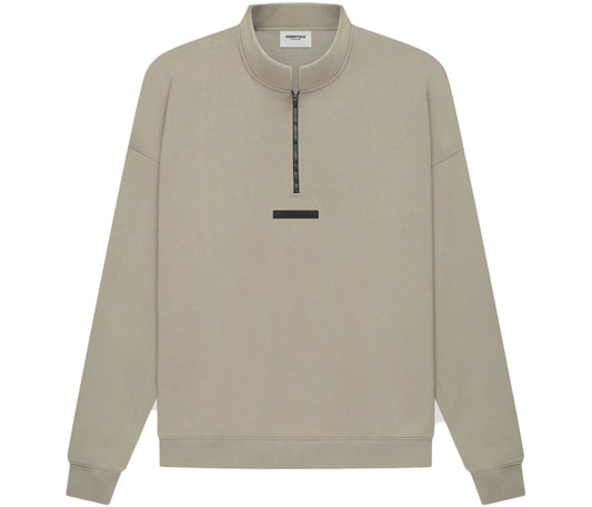Fear of God Essentials Half Zip Sweater Moss/Goat