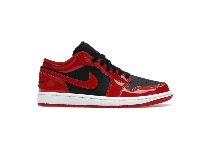 Air Jordan 1 Low SE Patent Varsity Red Black