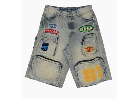 Patches Multi Cargo Jorts Light Stone Tint