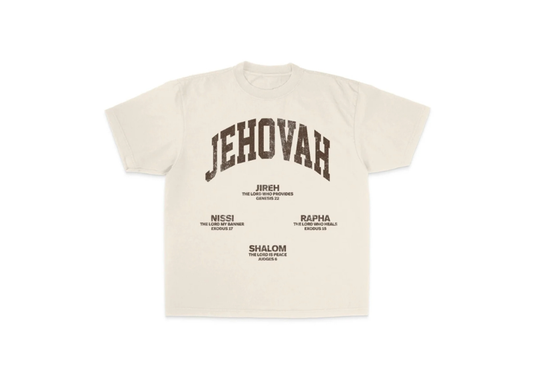 JEHOVAH Tee - Cream/Brown