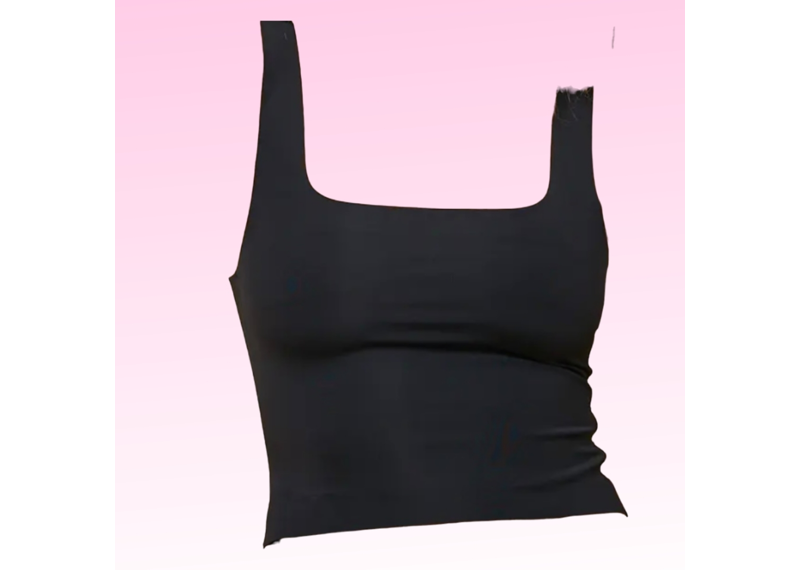 Soft Smoothing Squareneck Top - Black