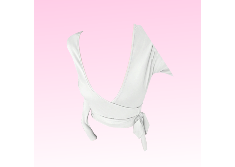 The Allure Wrap Top - White