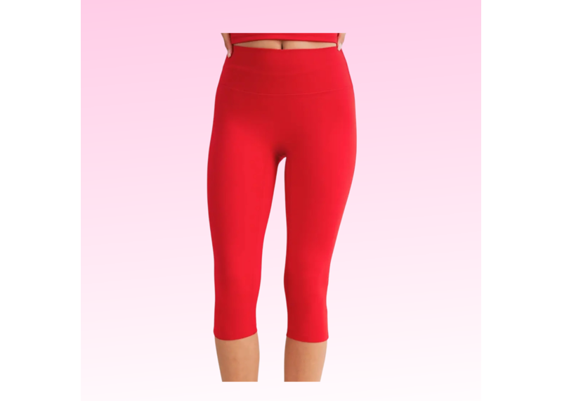 Go To Capri Leggings - Red