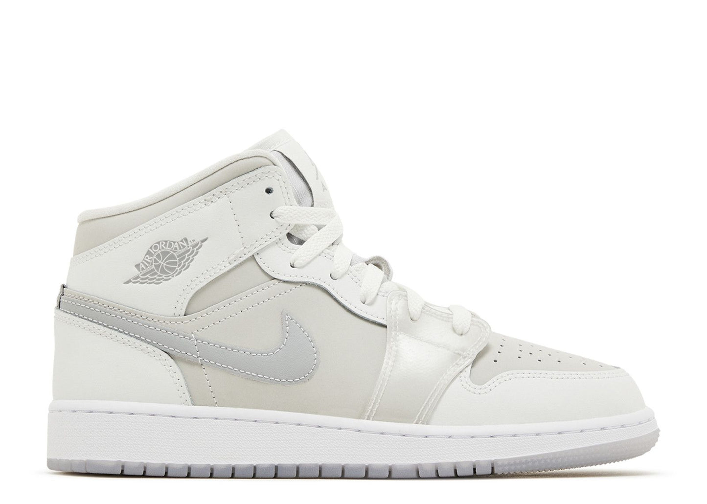 Air Jordan 1 Mid SE GS Summit White Metallic Silver
