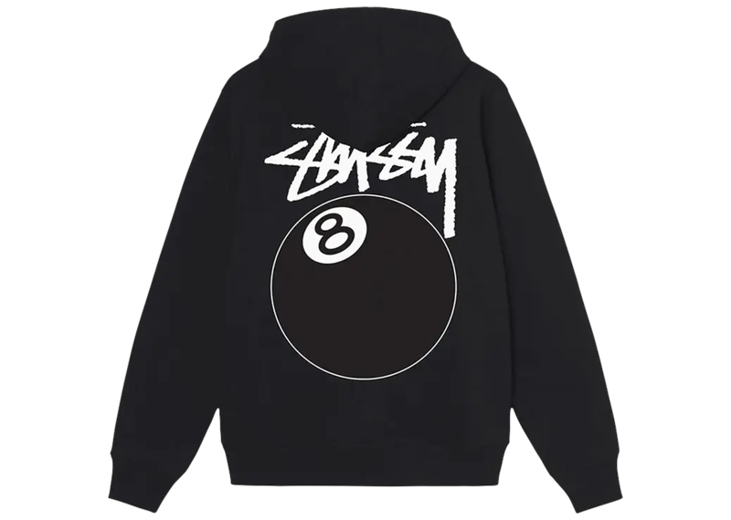 Stussy 8 Ball Zip Hoodie Black