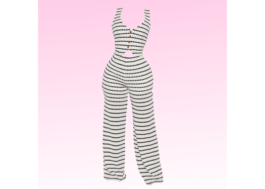 Summer Striped Pant Set