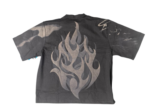 Flame Back Boxy Tee
