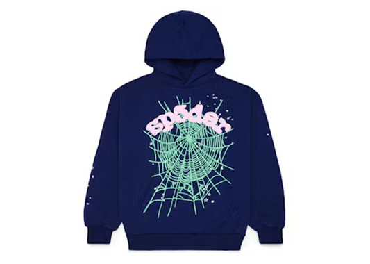 Sp5der OG Web Hoodie Navy