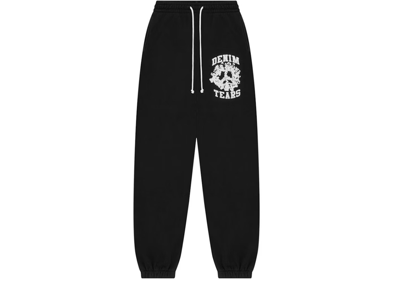 Denim Tears University Sweatpants Black