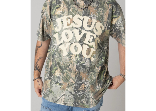 JLY Arched Logo Camo Tee
