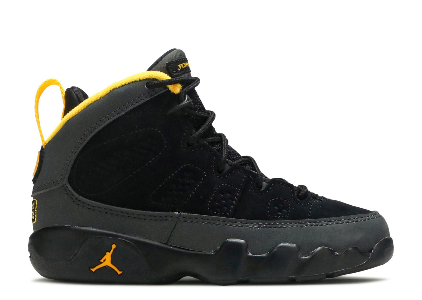 Air Jordan 9 Retro PS Dark Charcoal University Gold