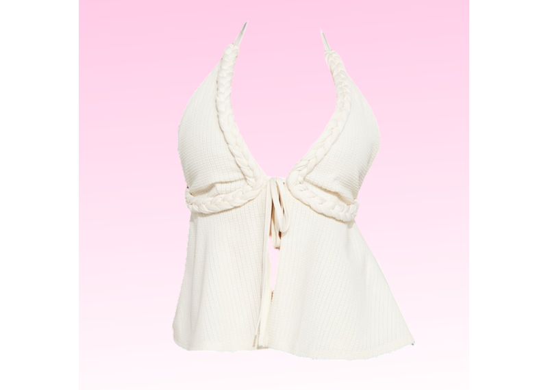 Braided Halter Top - Cream