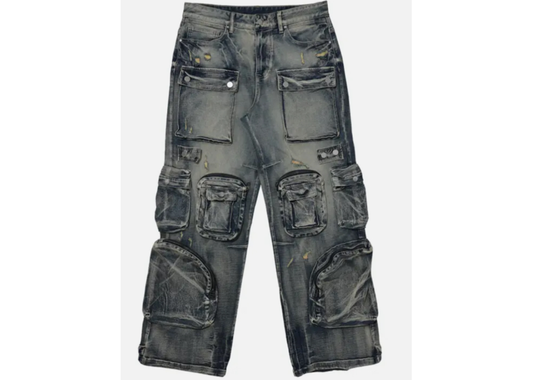 Utility Cargo Denim Pants Medium Stone Tint