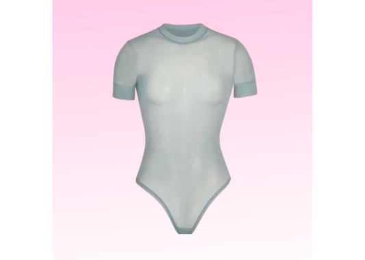 SKIMS Mesh Blue Bodysuit