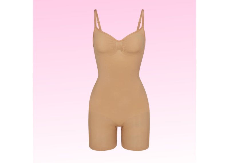 SKIMS Mid Thigh Bodysuit- CLAY