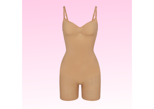 SKIMS Mid Thigh Bodysuit- CLAY