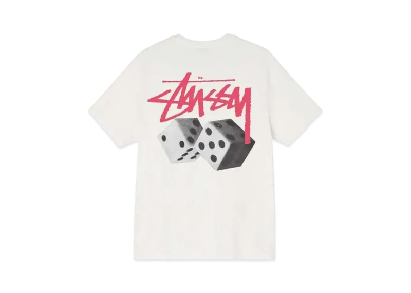 Stussy Roll the Dice Pigment Dyed Tee Natural