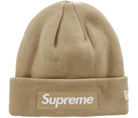 Supreme New Era Box Logo Beanie (FW23) Dark Sand
