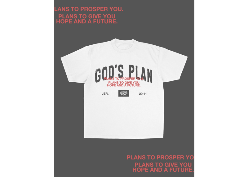 JLY Tee White Gods Plan