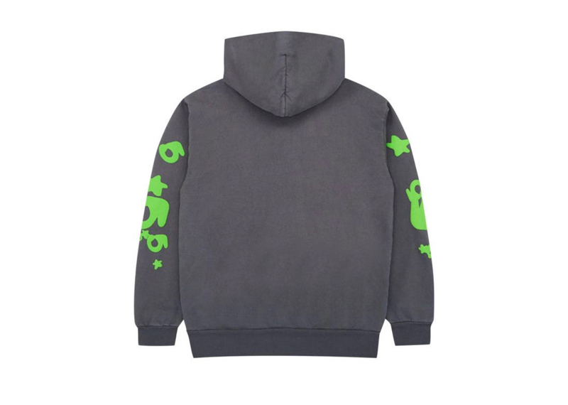 Sp5der Beluga Hoodie Slate Grey/ Green