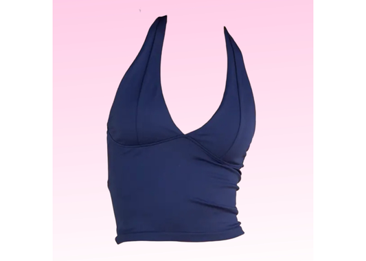 Soft Smoothing Halter Top - Navy