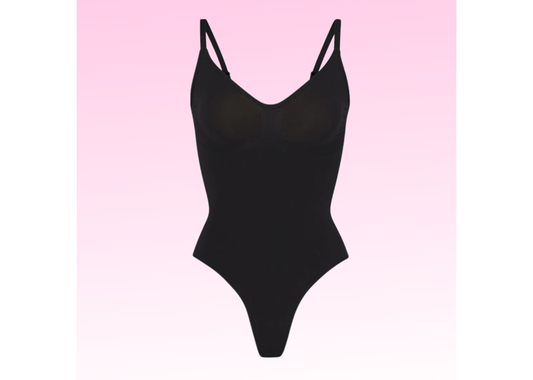 SKIMS Seamless Sculpt Thong Bodysuit- ONYX