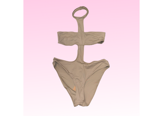 SKIMS Swim Halter Monokini- DESERT