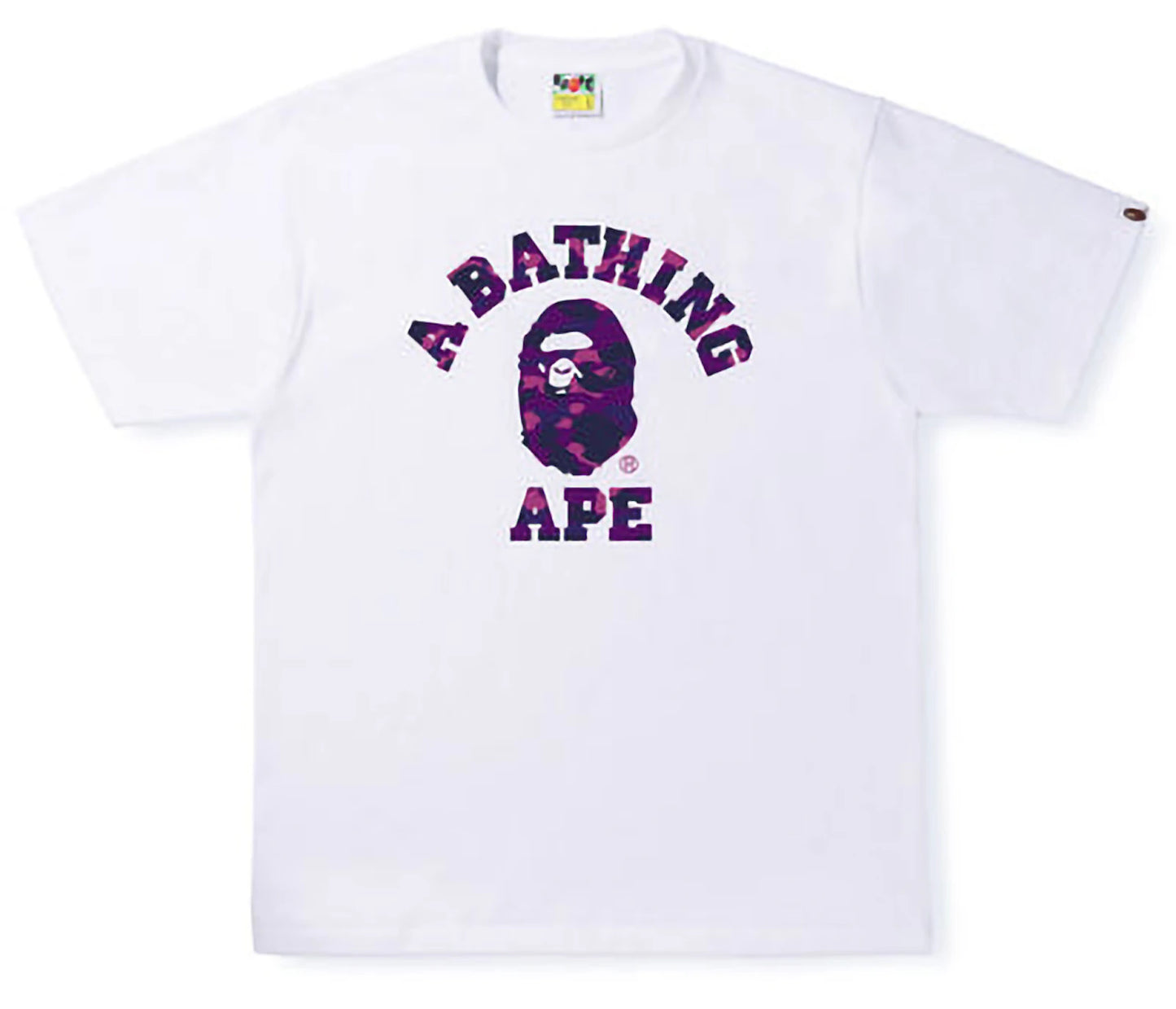 BAPE Color Camo College Tee White Purple