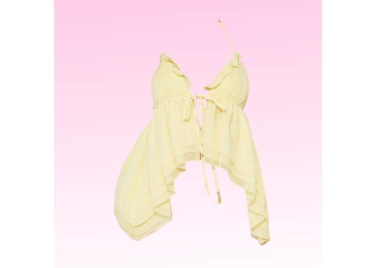 Angelica Halter Top - Yellow