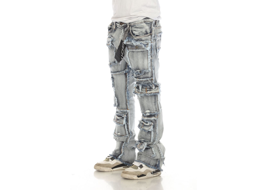 7 Pkt Light Washed Denim Pant